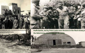 Battla of Maffo, decisive in the final victory of the Rebel Army, led by Fidel Castro.