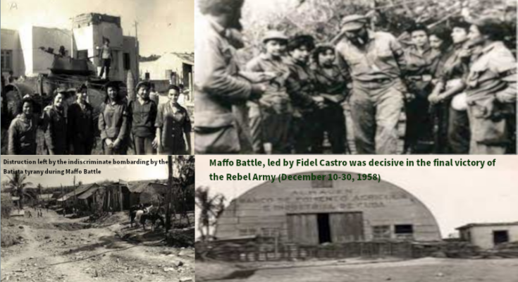 Battla of Maffo, decisive in the final victory of the Rebel Army, led by Fidel Castro.