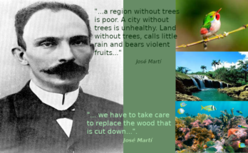 José Martí about the relationship man-nature