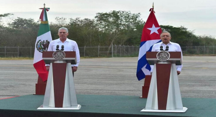 Cuban president begins visit to Campeche, Mexico