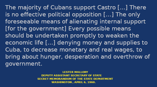 Cuban Foreign Minister condemns the validity of the Mallory Memorandum and its repercussions on U.S. policy toward Cuba 2 MALLORY MEMORANDUM