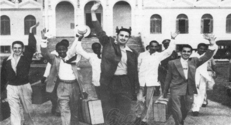 The Moncada assailants are released from prison 1 Fidel Castro and ohter Moncada attackers were released on May 15, 1955.