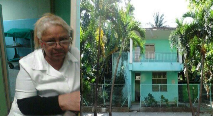 Martha Zamora, outstanding nurse in Contramaestre.