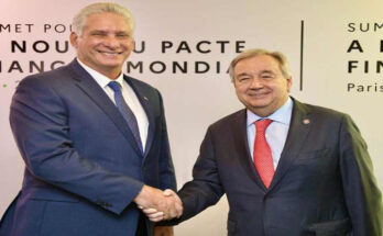 Cuban President and UN Secretary General meet in France 1 Cuban President and UN Secretary General meet in France
