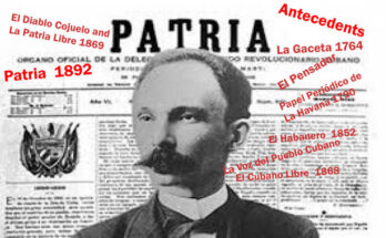 Patria newspaper, founded by Jose Marti in 1892