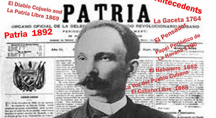 Patria newspaper, founded by Jose Marti in 1892
