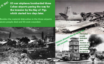U.S. planes bomb Cuban airports towards the Bay of Pigs 1 U.S. planes bomb Cuban airports towards the Bay of Pigs