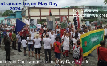 Jubilation and enthusiasm at the May Day parade in Contramaestre 1 May Day in Conratramaestre 2024