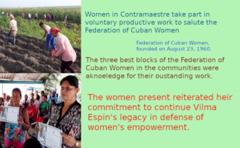 In Contramaestre, outstanding women in the functioning of the FMC are recognized 1 Women in Contramaestre honor their federation