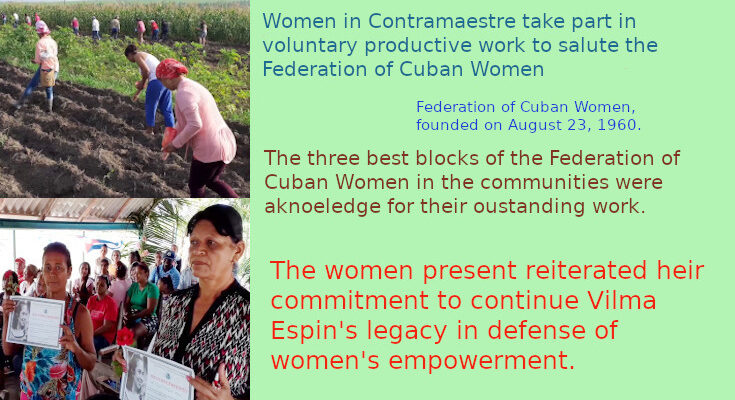 In Contramaestre, outstanding women in the functioning of the FMC are recognized 1 Women in Contramaestre honor their federation