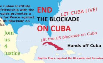 The Day for Peace, against the Blockade against Cuba and Terrorism has begun 1 Day for Peace, against the Blockade and Terrorism