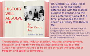 History will Absolve me, the course of the Cuban Revolution 1 History will absolve me