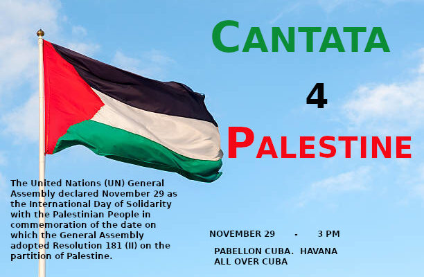 Cantata to Celebrate Day of Solidarity with Palestine in Cuba