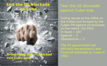 Tear down the blockade now 1 Tear down the US blockade on Cuba