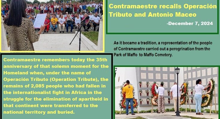 Contramaestre recalls Operación Tribute