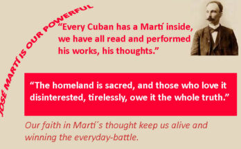 José Martí´s thought, our strenght 1 Marti and his thought today