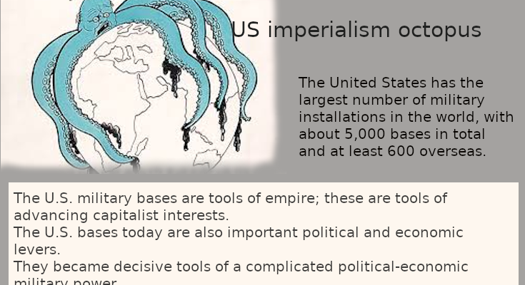 Trump in front of the imperial octopus