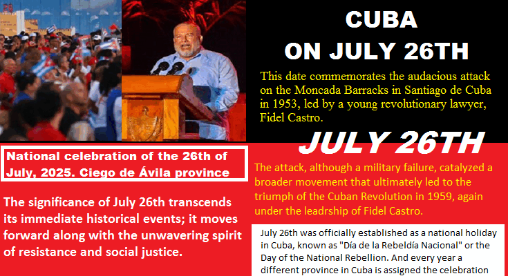 July 26th in Cuba, a national celebration 1 26th of July in Cuba, a national celebration