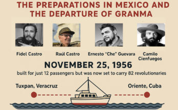 Preparations in Mexico for Granma Yackt departure to Cuba led by Fidel Castro.