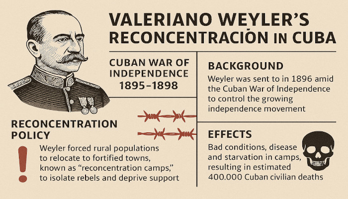 Weyler's Reconcentration 1 Valeriano Weyler reconcentration in Cuba