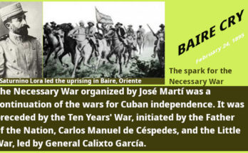 The Cry of Bbaire was the sparking light to resume the wars for the independence of Cuba.