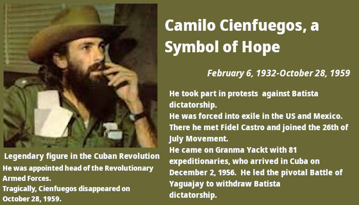 Camilo Cienfuegos, a symbol of hope