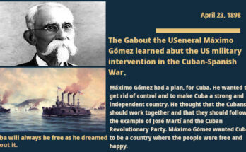 Maximo Gomez rejected the US intervention in the Cuban-Spanish War in 1898.