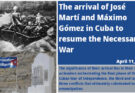 The arrival of José Martí and Máximo Gómez in Cuba to resume the Necessary War