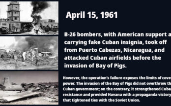 Bombing of airports in Cuba, prelude to the invasion of Bay of Pigs