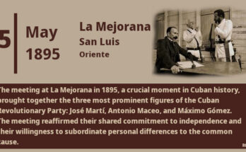 La Mejorana Meeting: Antonio Maceo, Máximo Gómez and José Martí