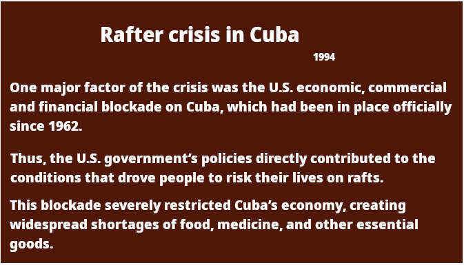 The Rafter Crisis in Cuba of 1994 1 Rafter crisis in Cuba
