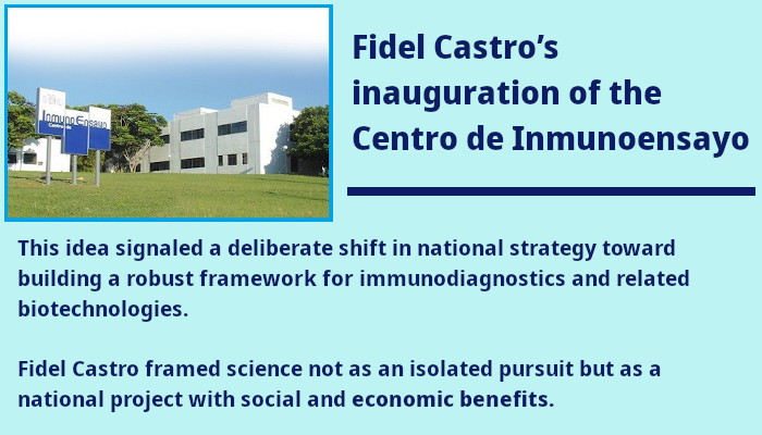The Centro de Inmunoensayo inaugurated by Fidel Castro 1 Fidel Castro’s inauguration of the Centro de Inmunoensayo