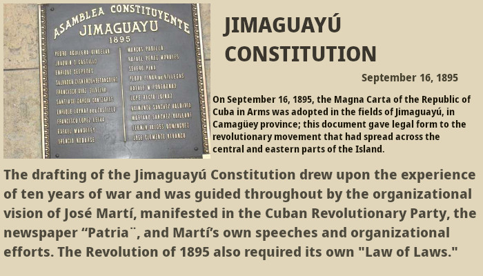 The signing of the Jimaguayú Constitution 1 Jimaguayú Constitution