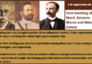 First meeting of José Martí, Máximo Gómez and Antonio Maceo.