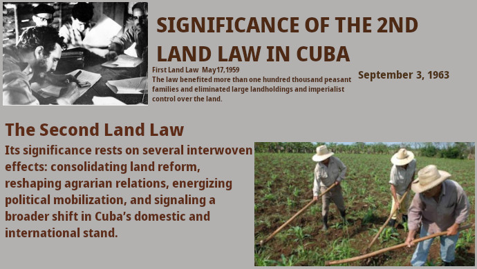 Significance of the Second Land Law in Cuba 1 Significance of the Second Agrarian Reform