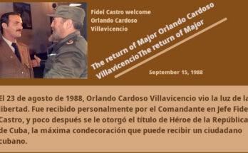 1988: Major Orlando Cardoso Villavicencio returns to his homeland after more than ten years of imprisonment in Somalia. He had been captured in Ethiopia.