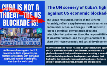 The UN scenery of Cuba’s fight against US economic blockade
