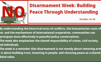 Disarmament Week: Building Peace Through Understanding