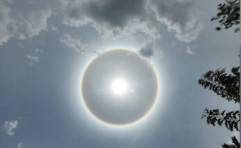 Halo solar en el cielo de Contramaestre 1 Halo solar en Contramaestre