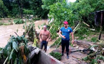 Poblado de Baire tras las intensas lluvias