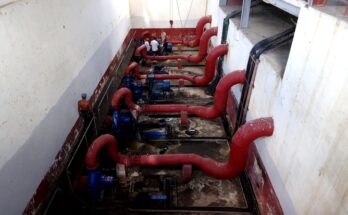 Trabajos de reparación a estación de bombeo para Laguna Blanca