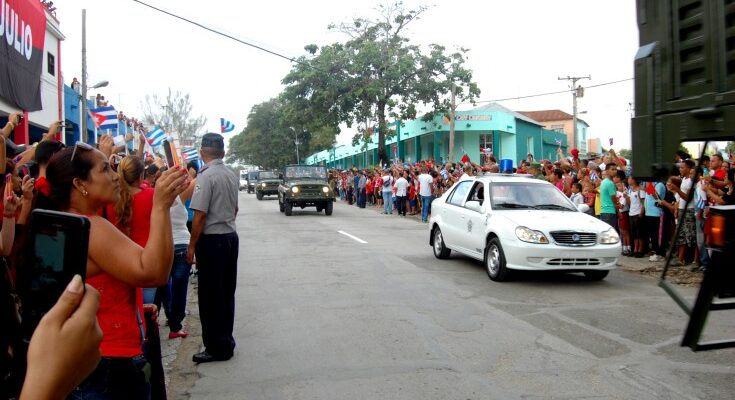 Fidel Castro en el pueblo de Cuba