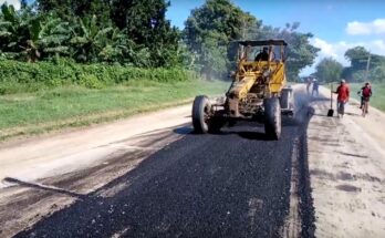 Reparan tramo de la carretera central en Contramaestre