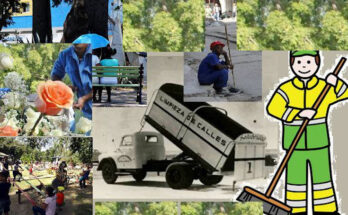 Tributo a una barrendera de Contramaestre en el día del trabajor de Comunales