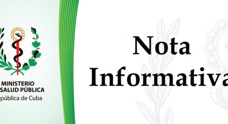 Nota informativa del Ministerio de Salud Pública 1 Nota Informativa de la Salud Pública sobe fiebre de Oropouche