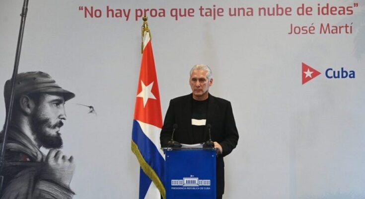 Presidente cubano Miguel Díaz-Canel realiza comparecencia de prensa
